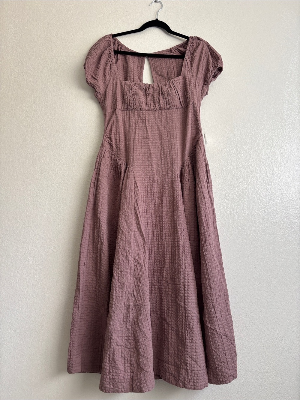 free people free-est ciara pucker check midi dress NWT - Picture 2 of 7